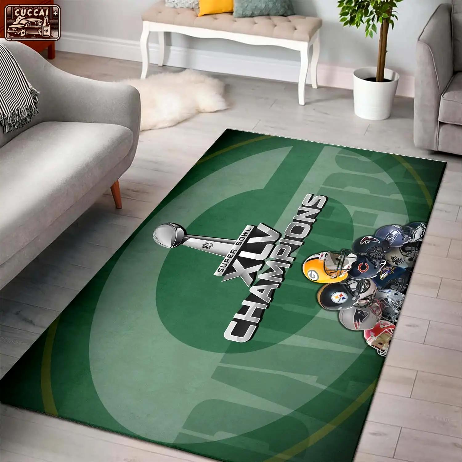 Green bay packers nfl football carpet living room rug regtangle carpet v1496 Rectangle Rug