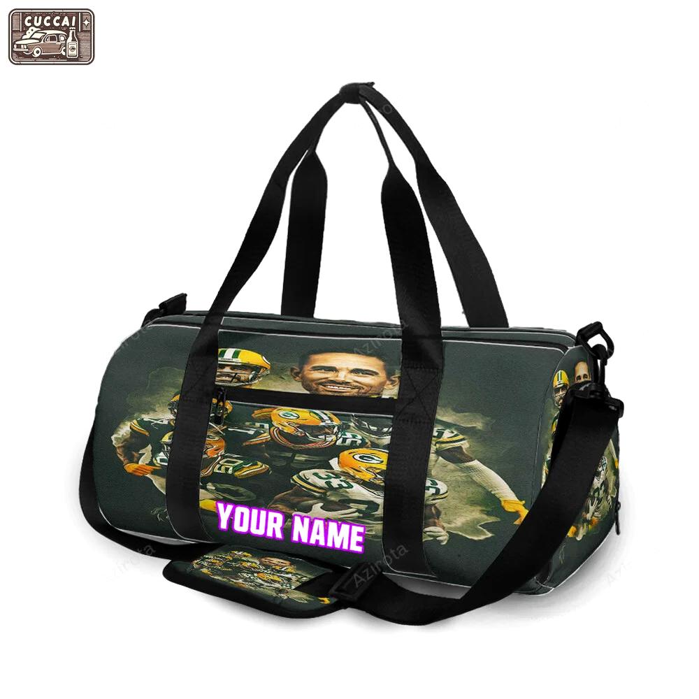 Green bay packers player team v5 personalized name travel bag gym bag 1329 Travel Bag