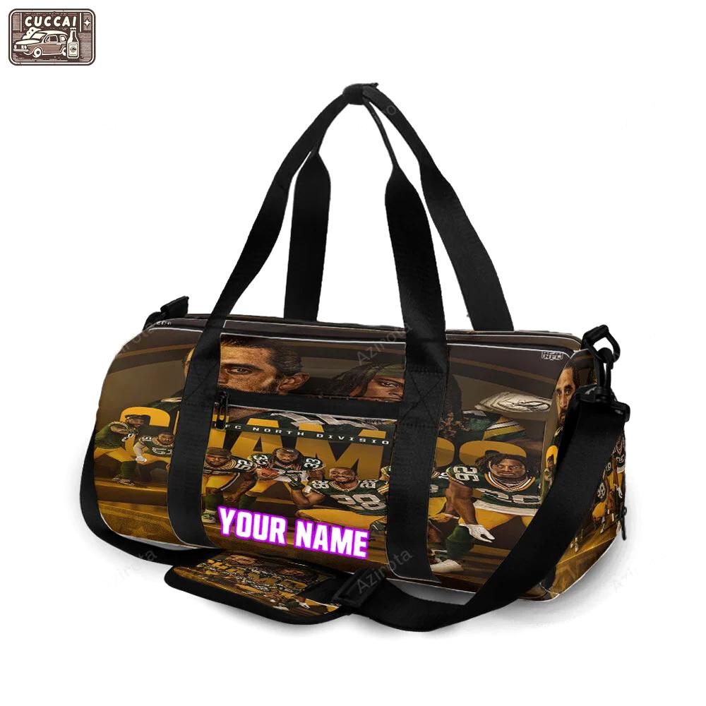 Green bay packers player team v7 personalized name travel bag gym bag 595 Travel Bag