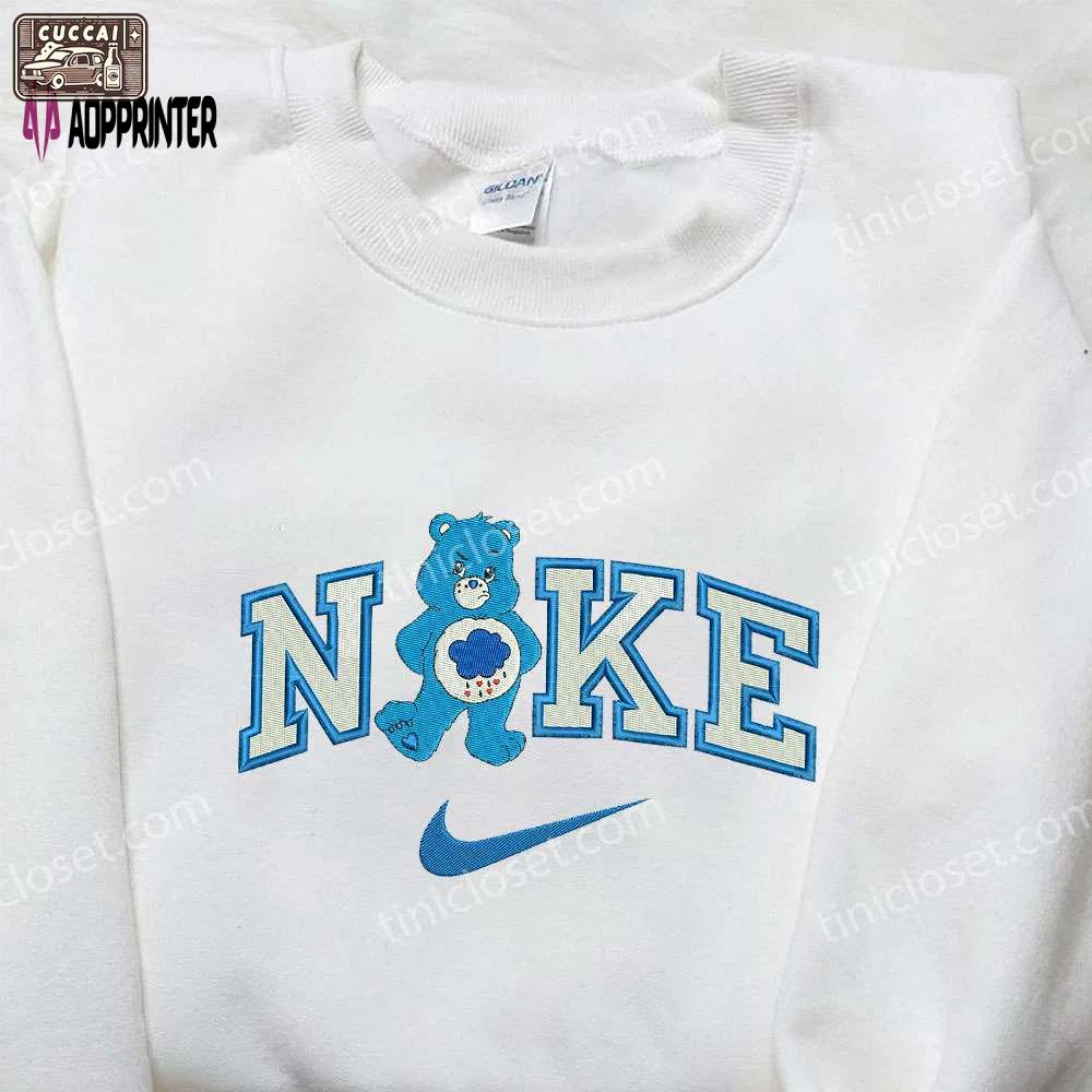 Grumpy bear x nike embroidered shirt: care bears movie-inspired nike tee Embroidered Shirt