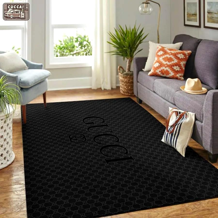 Gucci area rug dark hypebeast fashion brand living room carpet rb7a8e7e5225 Rectangle Rug