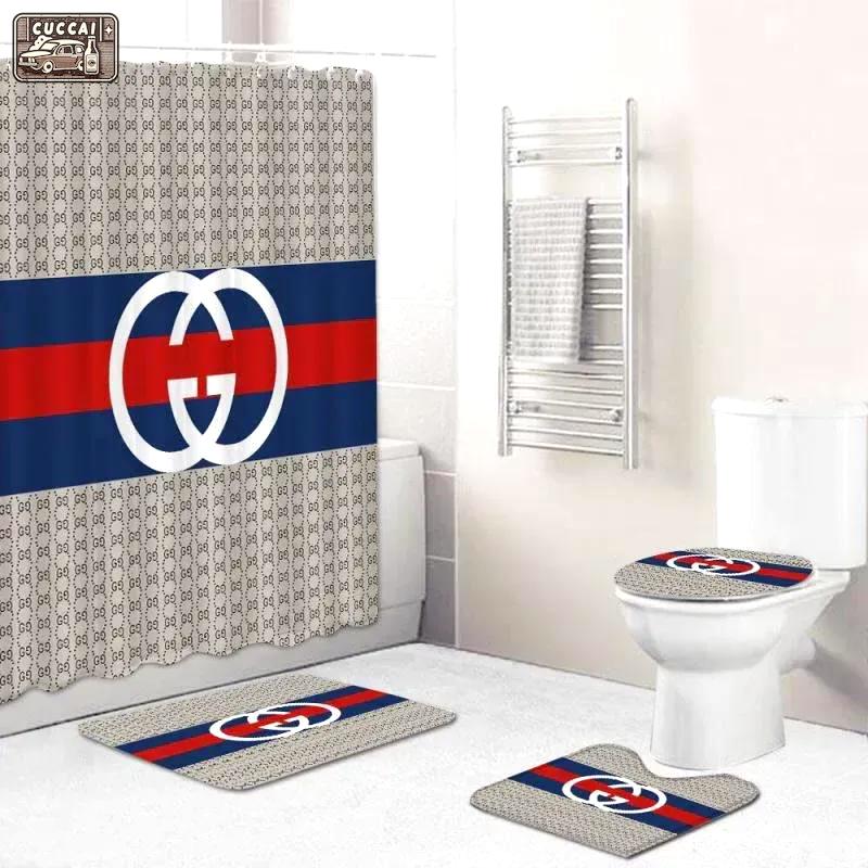 Gucci bathroom set home decor luxury fashion brand bath mat hypebeast Bathroom Set