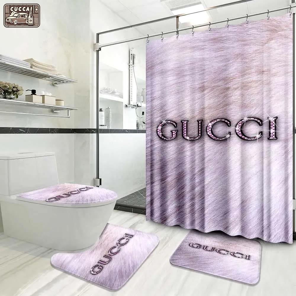 Gucci bathroom set luxury fashion brand hypebeast bath mat home decor Bathroom Set
