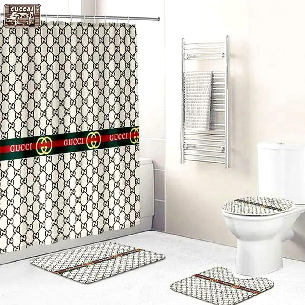 Gucci bathroom sets hypebeast bath mat luxury fashion brand home decor Bathroom Set