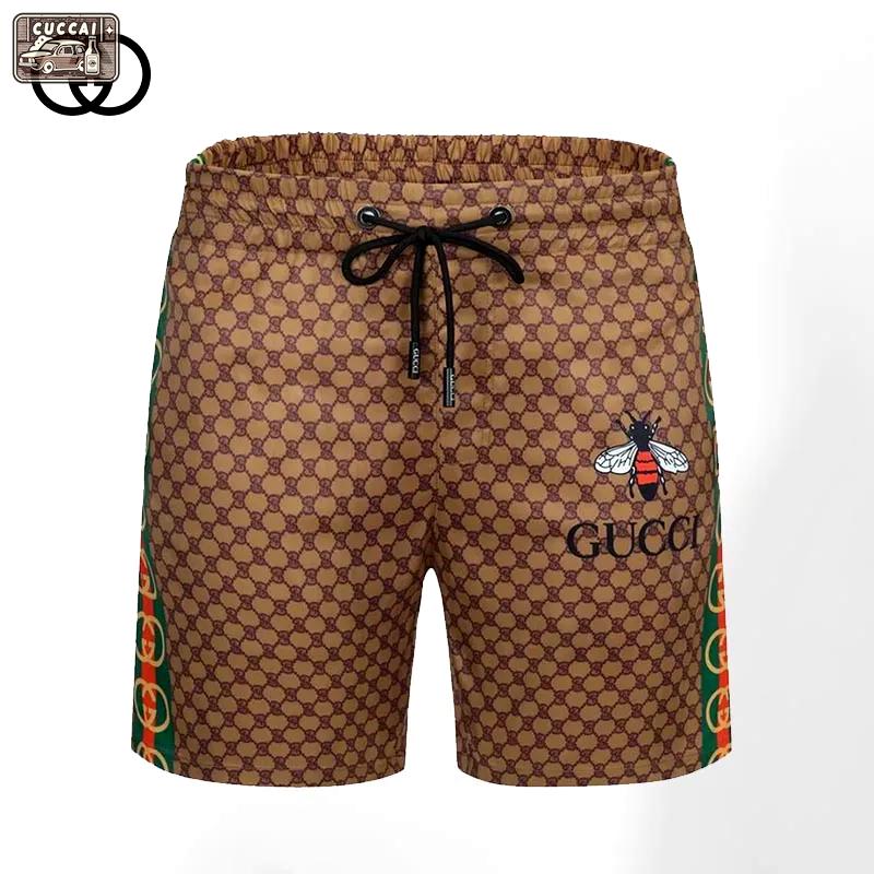 Gucci brown bee luxury pants all over print shorts for men 128 Shorts For Ment