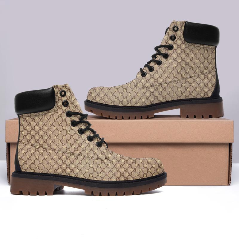Gucci brown timberland boots form timboots shoes hot 2023 gifts for men women 3 Timboots Shoes