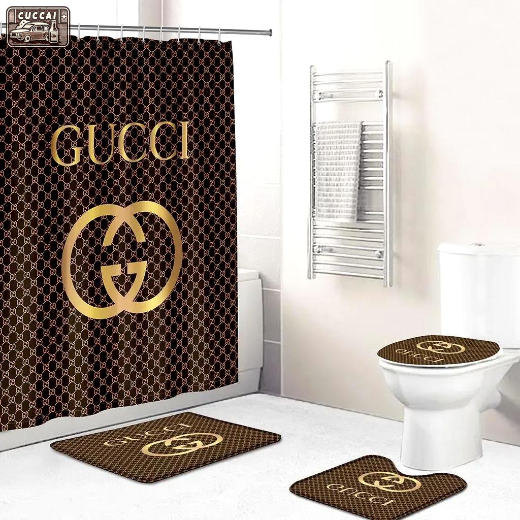 Gucci home decor bathroom sets hypebeast luxury fashion brand bath mat Bathroom Set