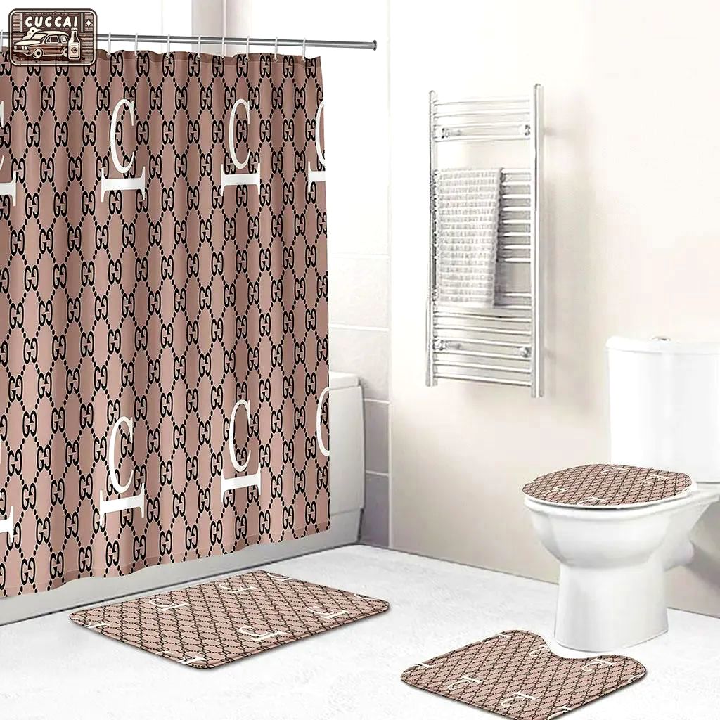 Gucci luxury fashion brand bathroom sets hypebeast bath mat home decor Bathroom Set
