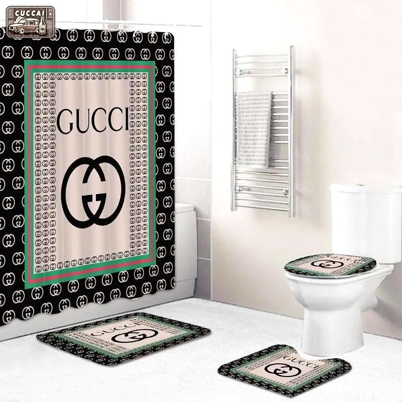 Gucci new bath mat hypebeast luxury fashion brand bathroom sets home decor Bathroom Set