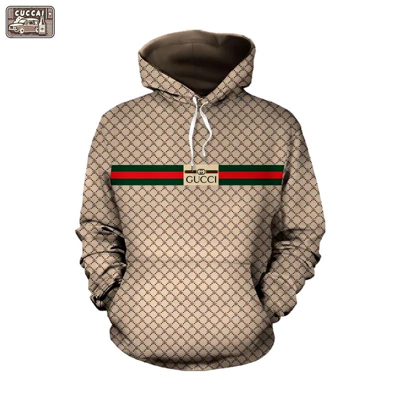 Gucci stripe unisex hoodie for men women luxury brand clothing clothes outfit Hoodie 3D
