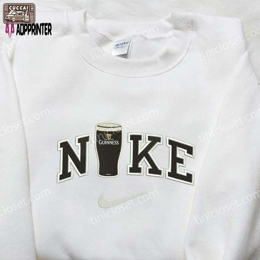 Guinness beer x nike embroidered shirt: stylish custom favor drinking tee Embroidered Shirt