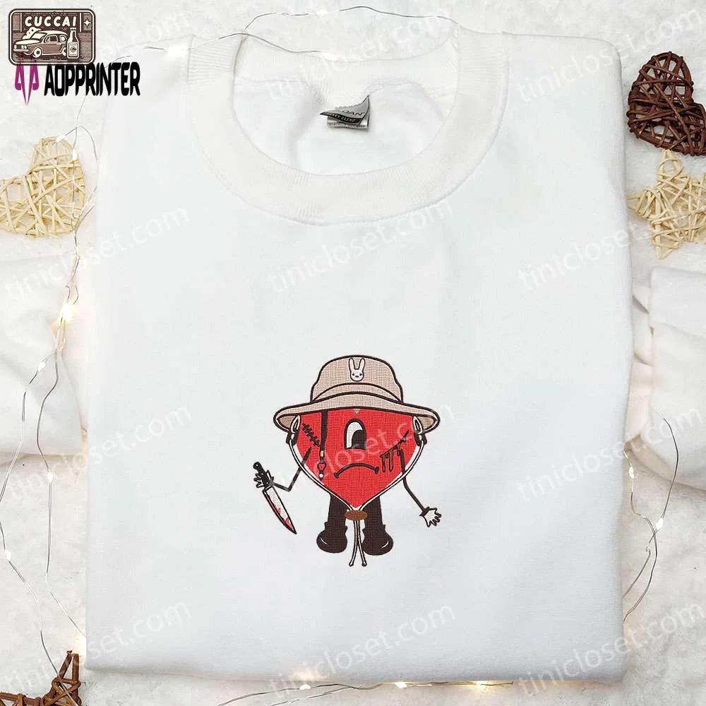 Halloween bad bunny embroidered sweatshirt & hoodie: best family gifts Embroidered Shirt