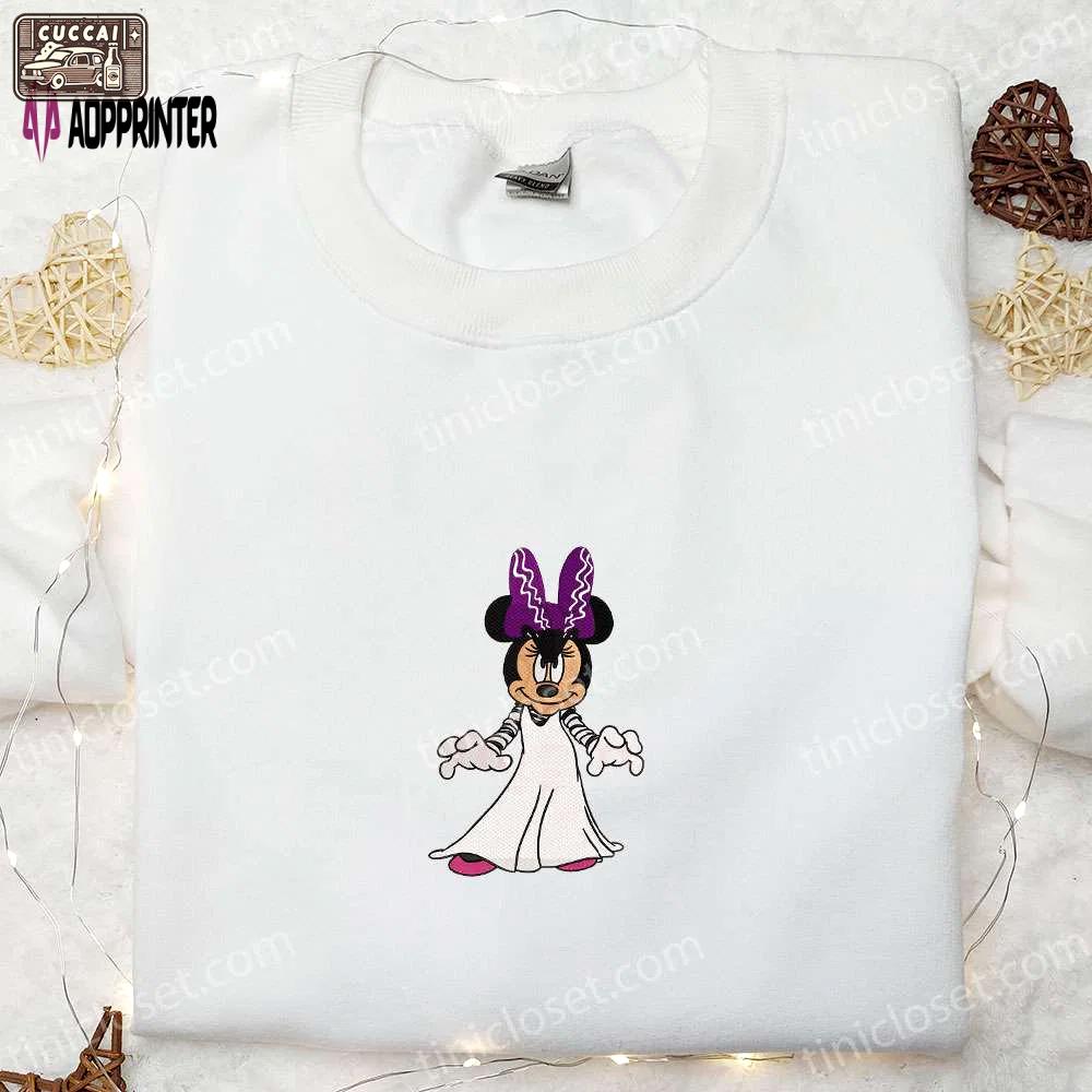 Halloween minnie mouse embroidered shirt: best disney gift for halloween lovers Embroidered Shirt