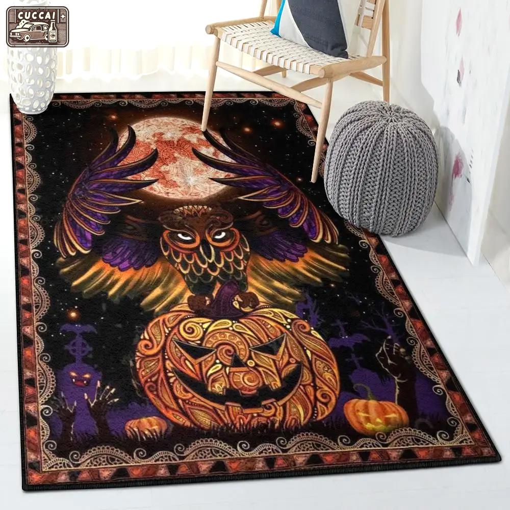 Halloween witch carpets for living room, halloween rug Rectangle Rug