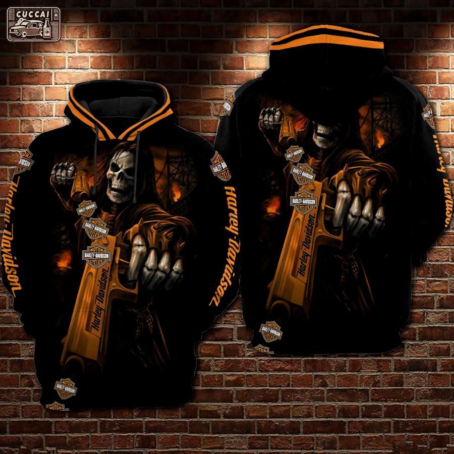 Harley davidson 3d printed hoodie/zipper hoodie 11 Zipper Hoodie 3D