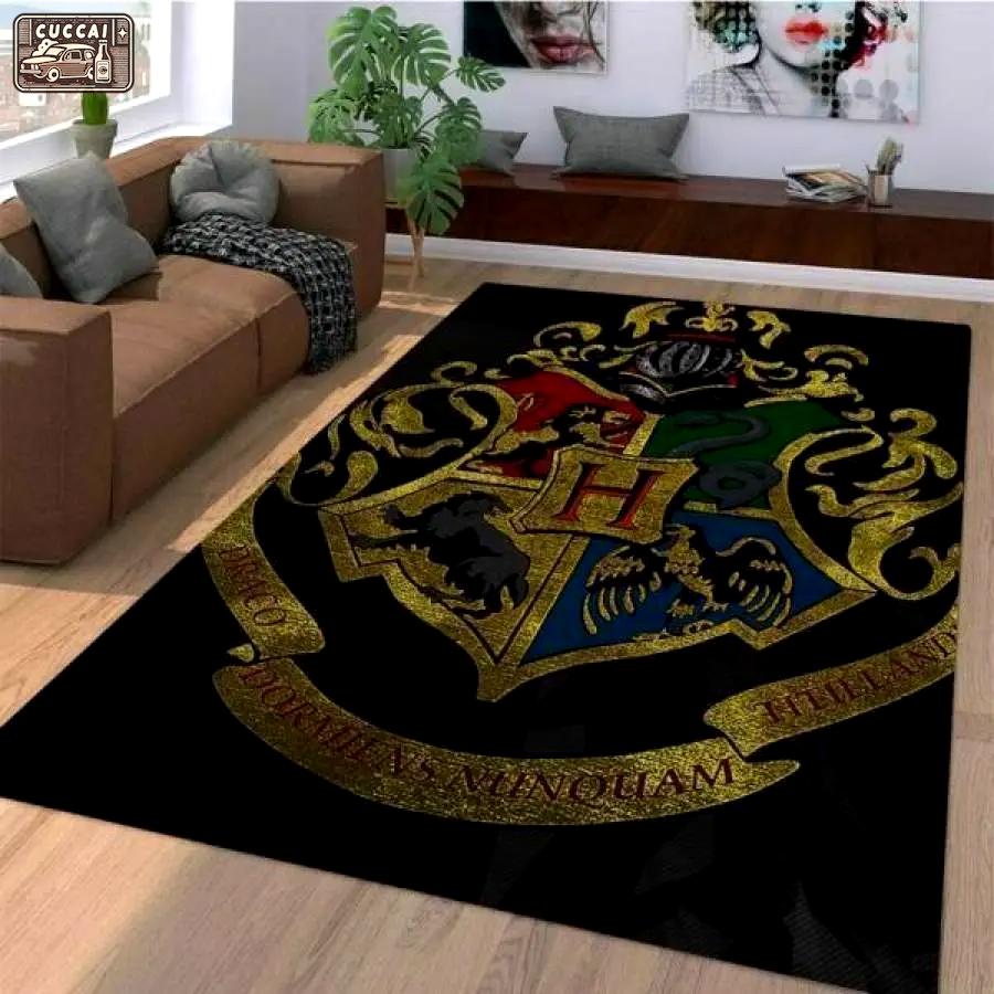 Harry potter hogwarts area rug living room rug home decor movie ofd hp01 Rectangle Rug