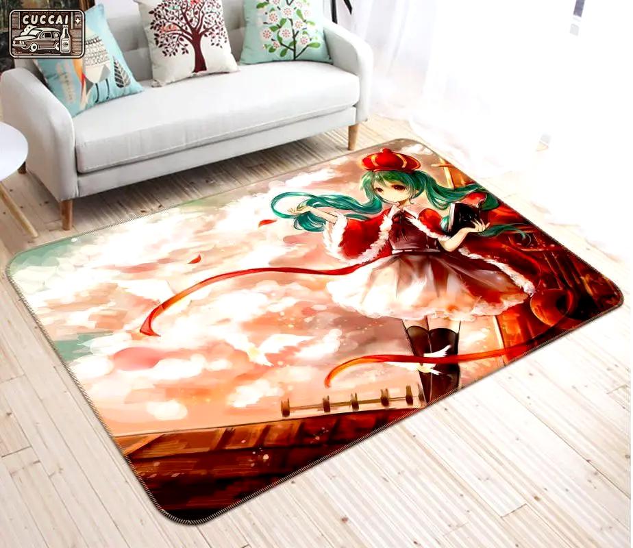 Hatsune miku anime 84 area rug living room and bed room rug rug regtangle carpet floor decor home decor Rectangle Rug