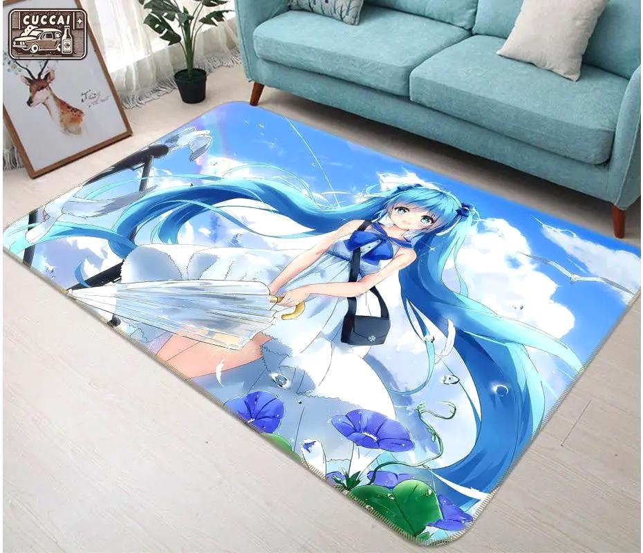 Hatsune miku anime 88 area rug living room and bed room rug rug regtangle carpet floor decor home decor Rectangle Rug
