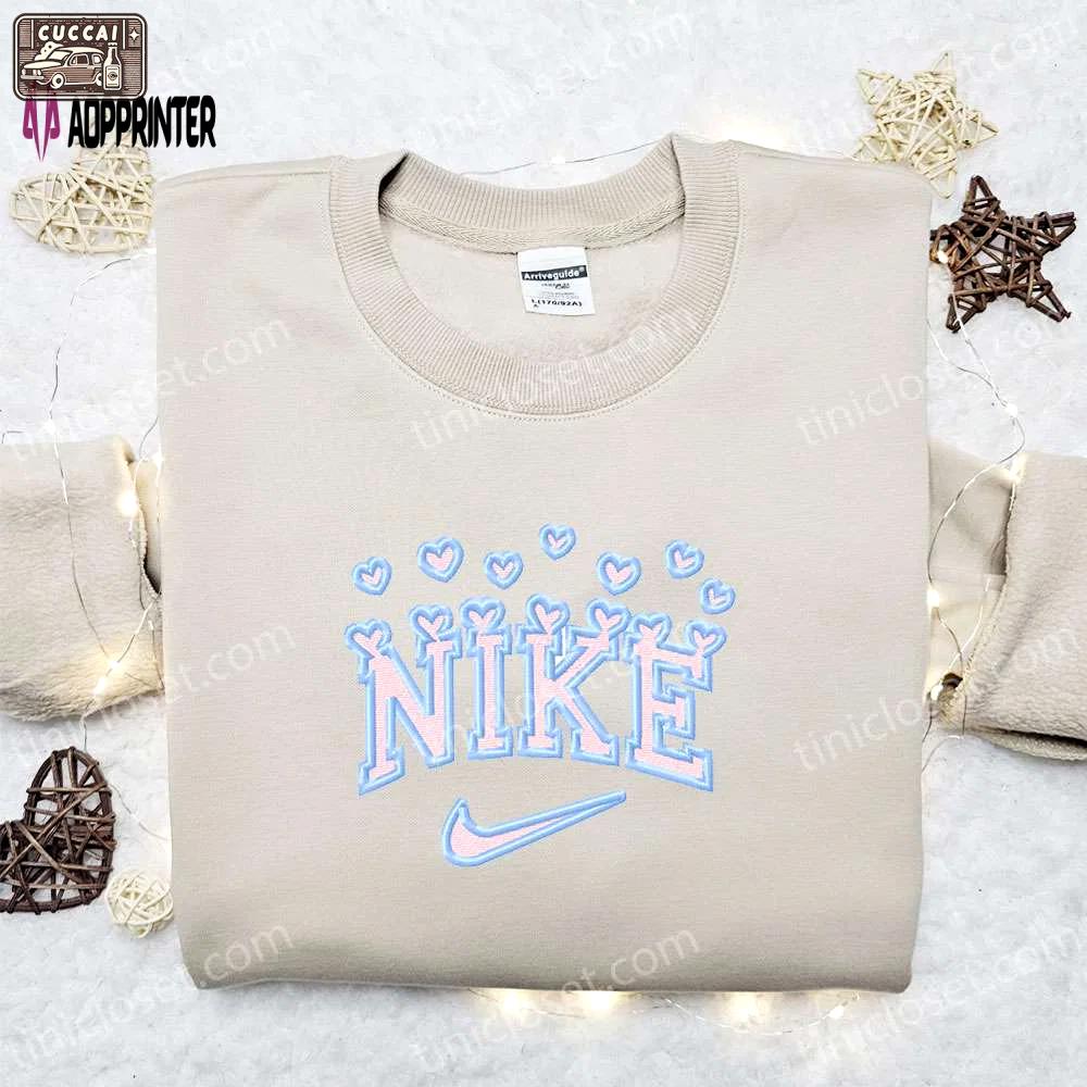 Hearts x nike embroidered tshirt: best valentine s day gift idea nike inspired shirt Embroidered Shirt