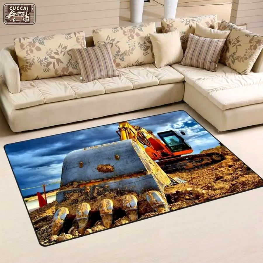 Heavy equipment area rug living room rug home decor 02686 home decor bedroom living room decor Rectangle Rug