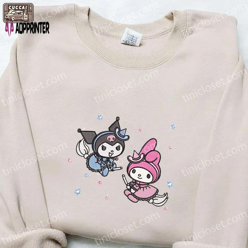 Hello kitty halloween embroidered shirt – cute gift for daughter best halloween shirt Embroidered Shirt