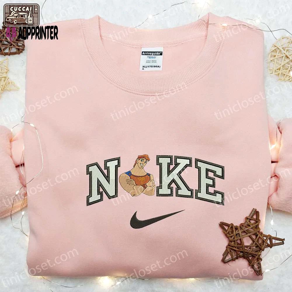 Hercules x nike cartoon embroidered shirt – best nike-inspired gift for family Embroidered Shirt