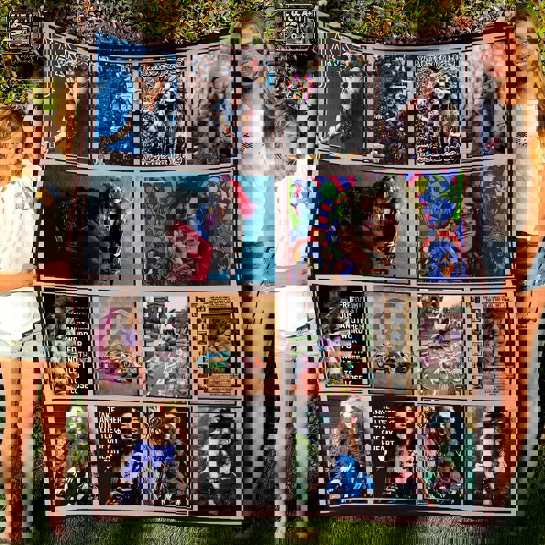 Hippie janis joplin fleece blanket, mink sherpa blanket, janis joplin blanket, rock stars blanket, hippie blanket, rock and roll lover gift Quilt Blanket