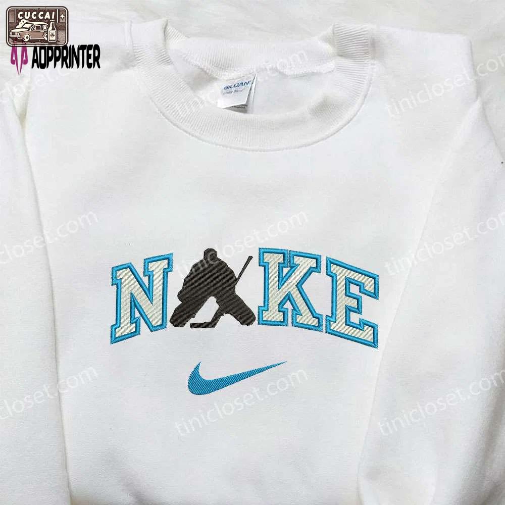 Hockey x nike embroidered shirt: custom unique gift for sports fans Embroidered Shirt