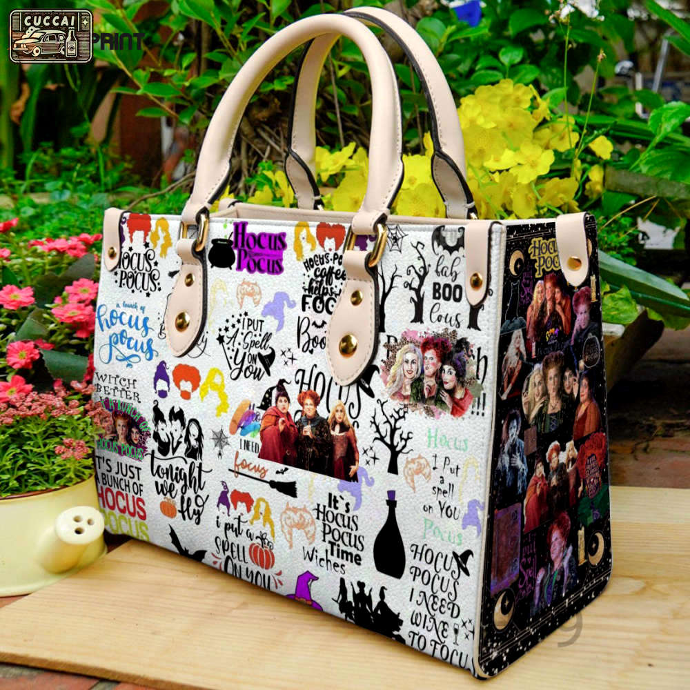 Hocus pocus leather handbag gift for women s 2835 Women Leather Hand Bag