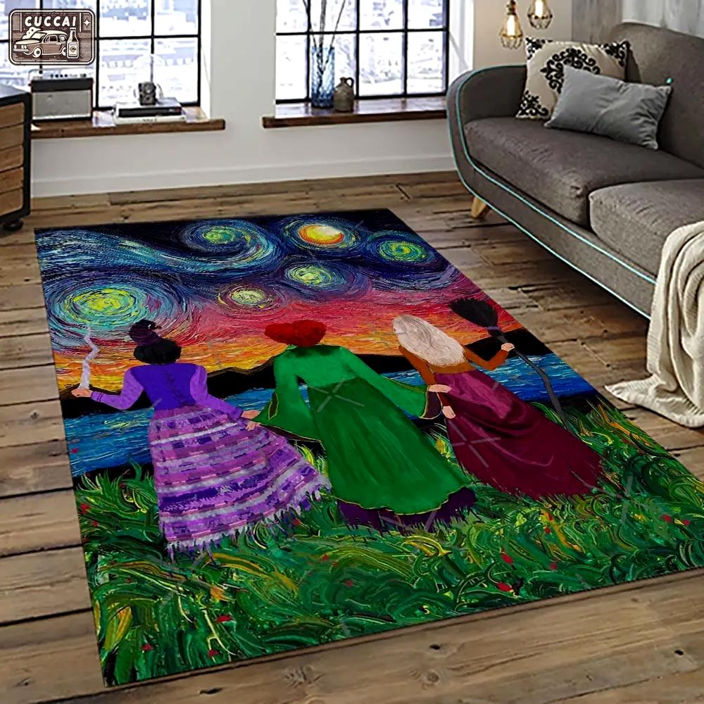 Hocus pocus supernatural comedy film movie carpet area rug home decor halloween gift best present for friends hps26 Rectangle Rug