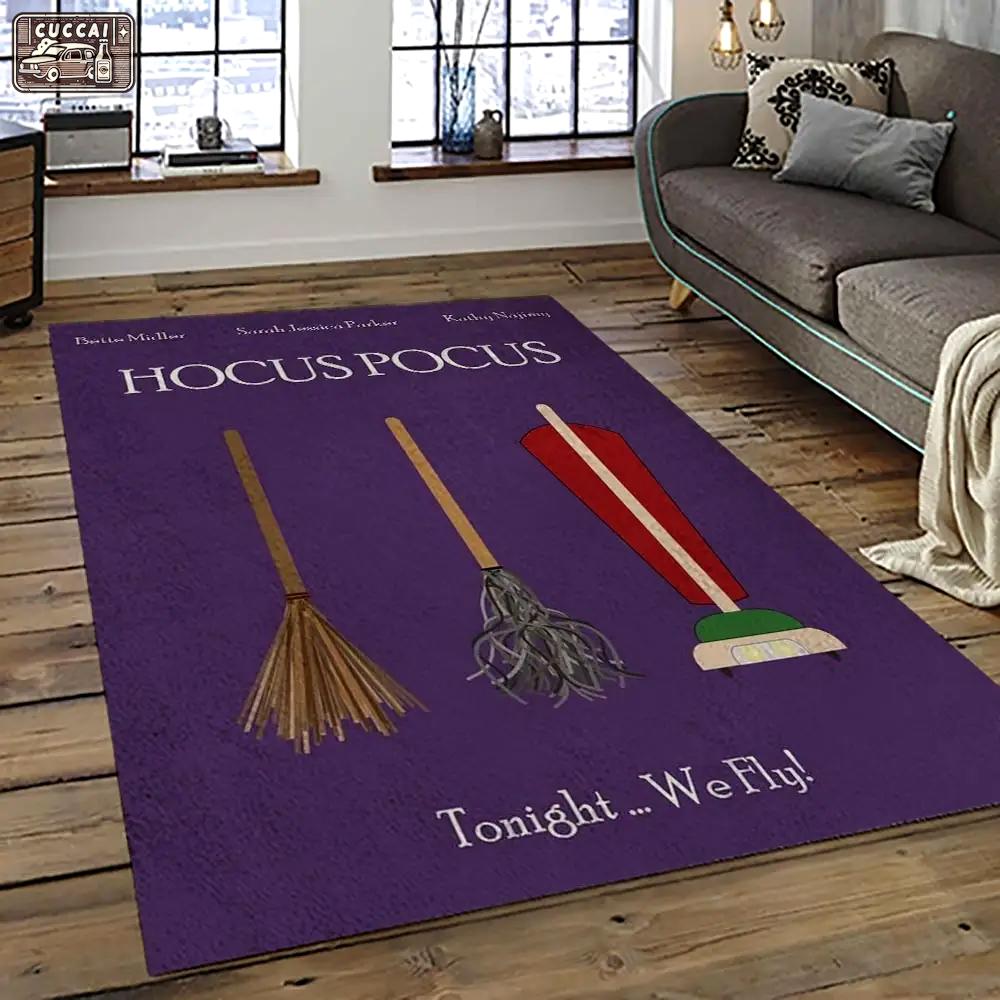 Hocus pocus supernatural comedy film movie carpet area rug home decor halloween gift best present for friends hps35 Rectangle Rug