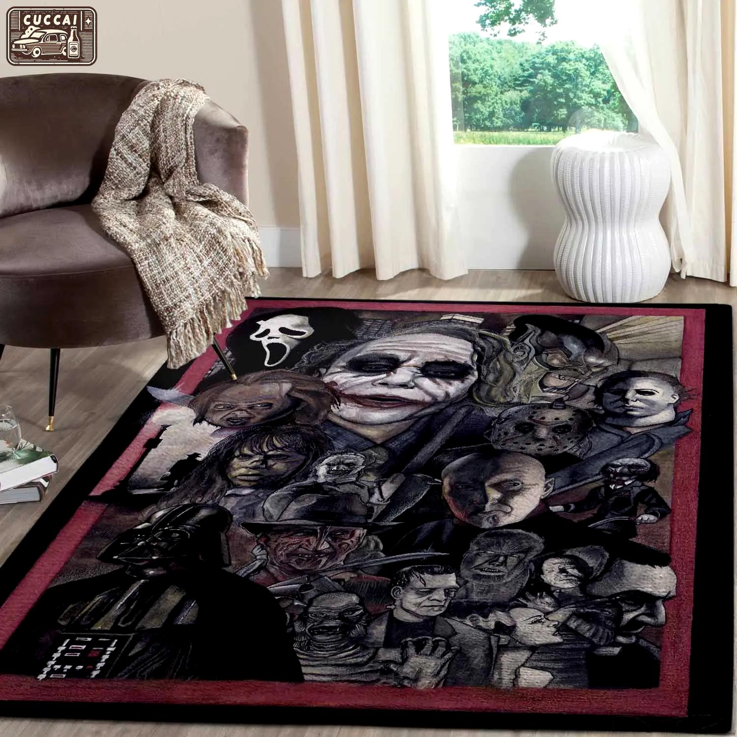 Horror movie area rugs villains characters living room carpet home rug regtangle carpet floor decor home decor Rectangle Rug