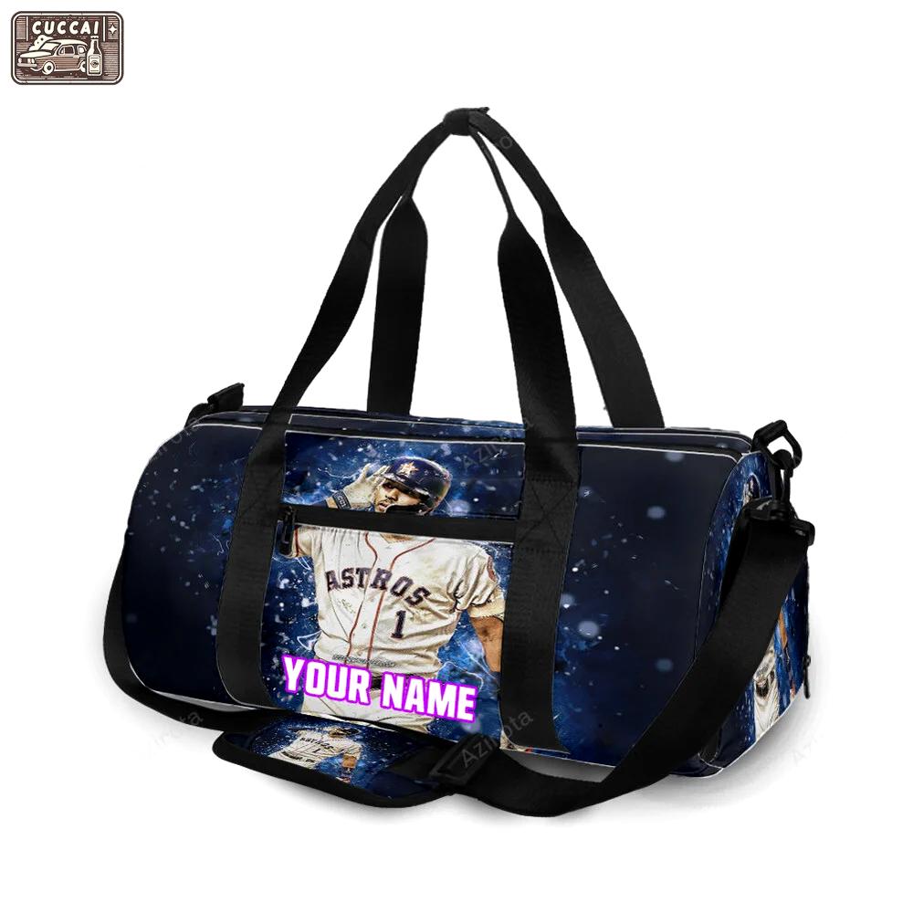 Houston astros carlos correa 1 v2 personalized name travel bag gym bag 1850 Travel Bag