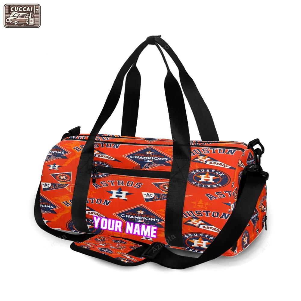 Houston astros emblem v9 personalized name travel bag gym bag 615 Travel Bag