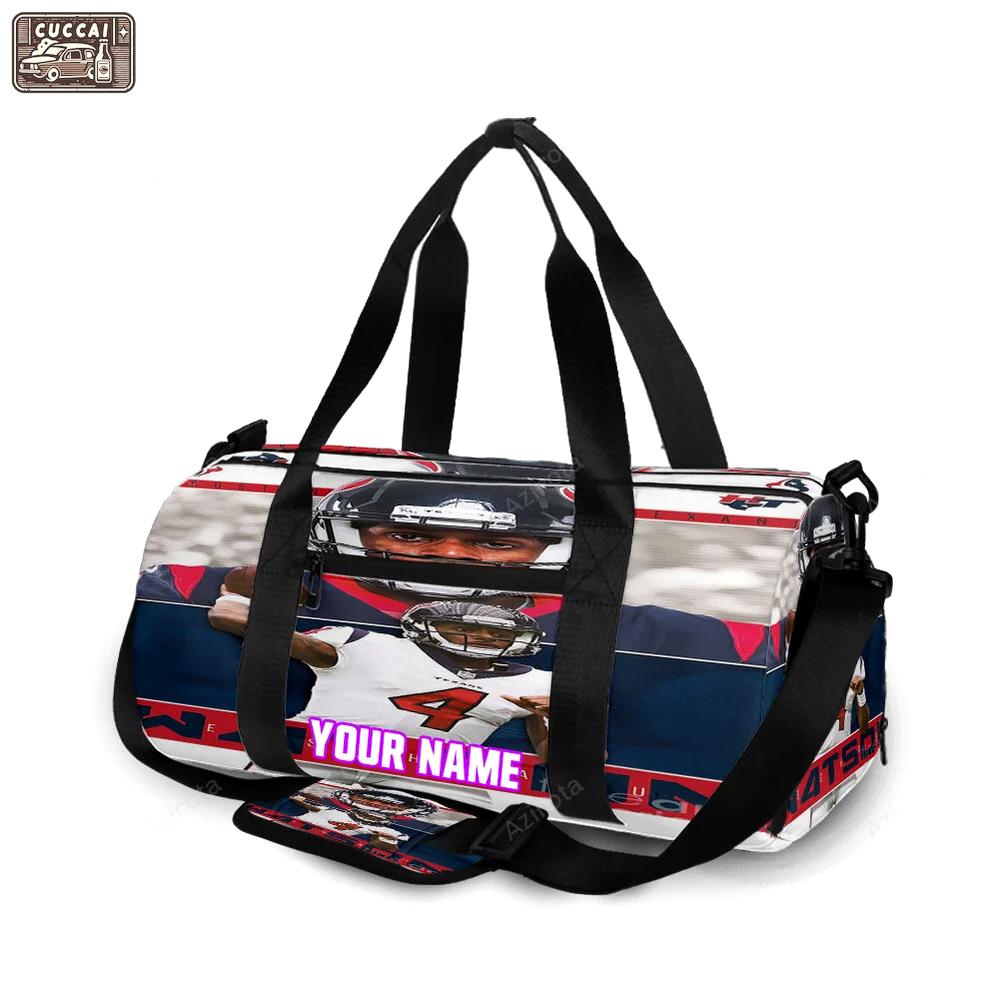 Houston texans deshaun watson1 personalized name travel bag gym bag 326 Travel Bag