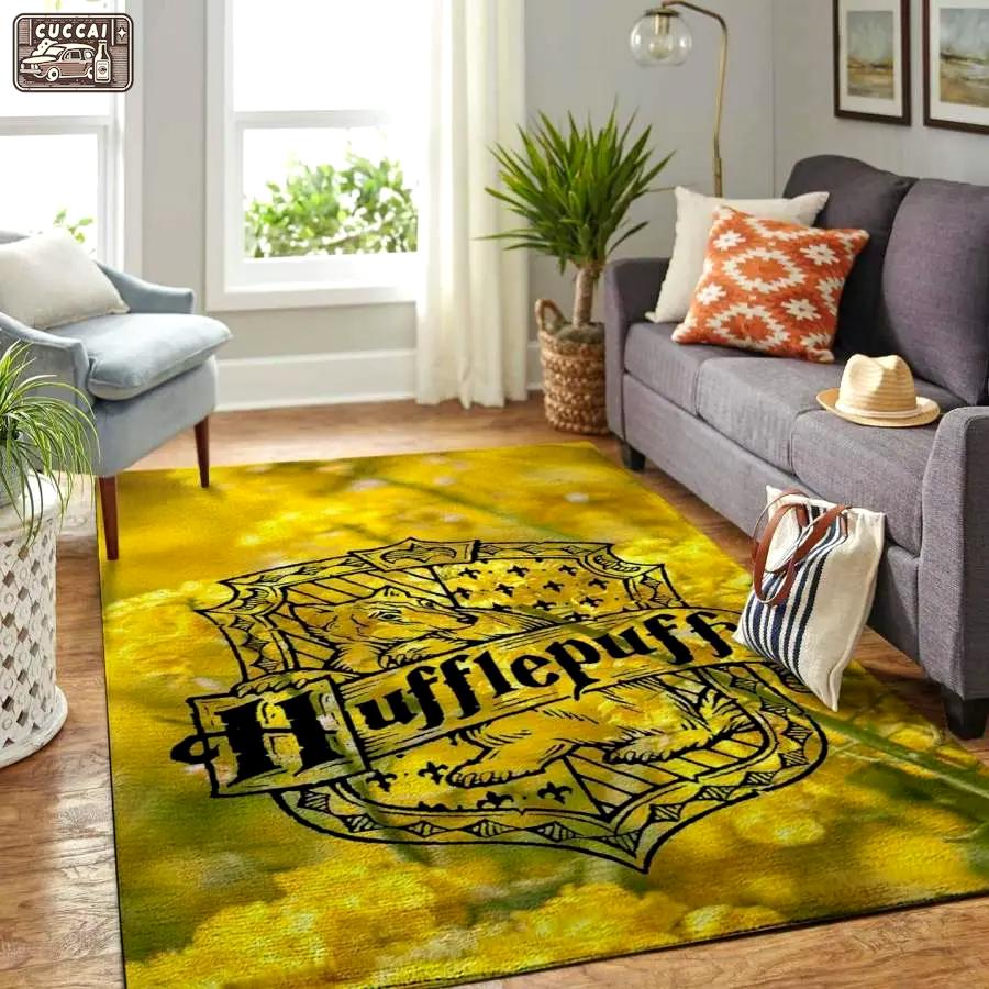 Hufflepuff harry potter area rug living room rug home decor floor decor rcdd81f31478 Rectangle Rug