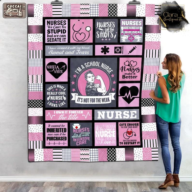 I’m a nurse it’s not for weak we can do it fleece blanket, mink sherpa blanket, nurse blanket, gift for nurse, nurse life quilt Quilt Blanket