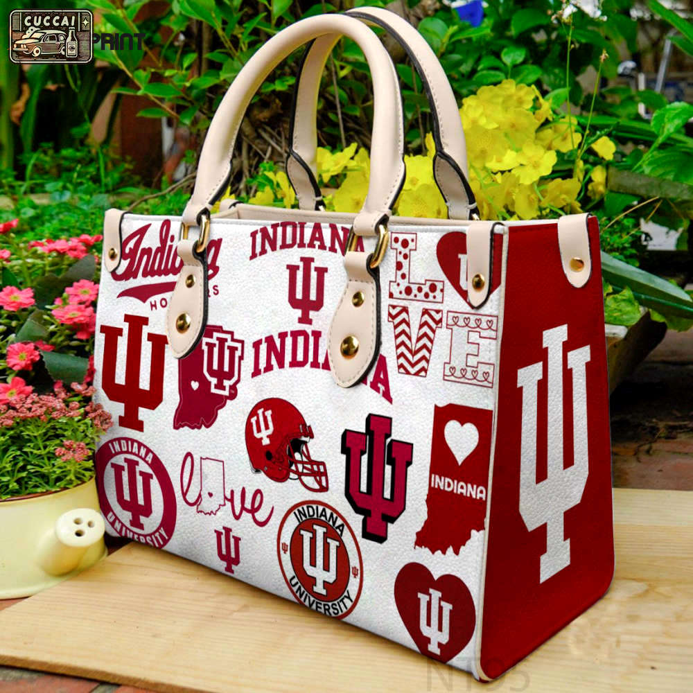 Indiana hoosiers leather  handbag gift for  women 3074 Women Leather Hand Bag