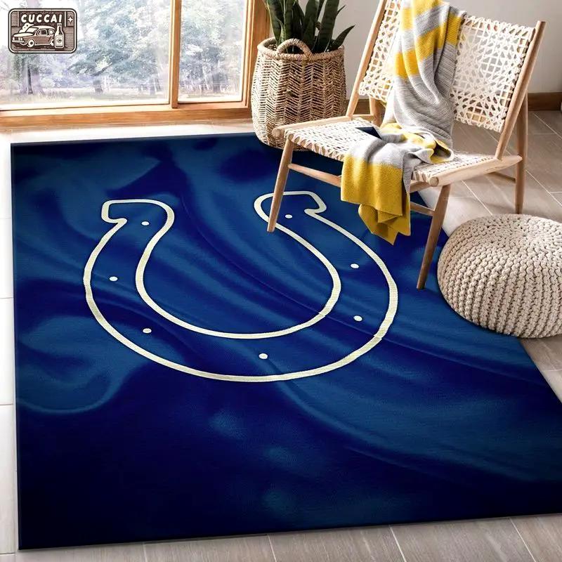 Indianapolis colts nfl 10 living room and bed room rug rug regtangle carpet Rectangle Rug