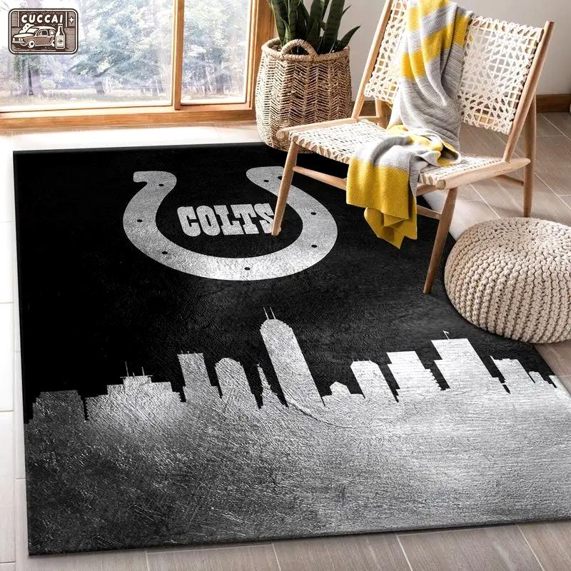 Indianapolis colts nfl 6 living room and bed room rug rug regtangle carpet Rectangle Rug