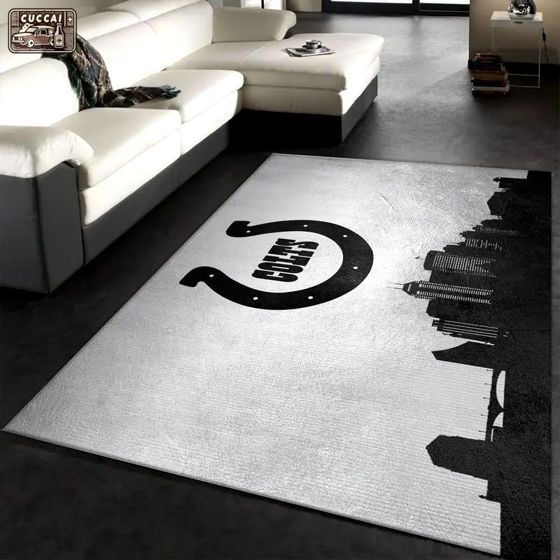 Indianapolis colts nfl 7 living room and bed room rug regtangle carpet Rectangle Rug