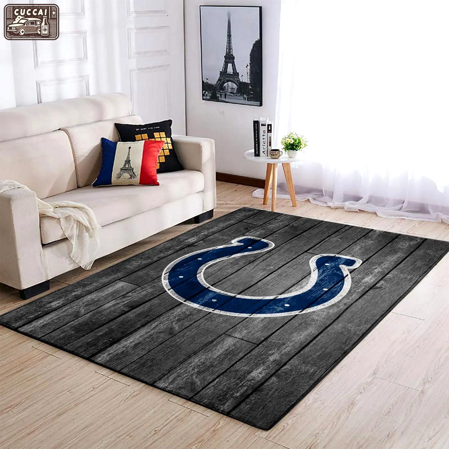 Indianapolis colts nfl football living room wooden home rug regtangle carpet Rectangle Rug