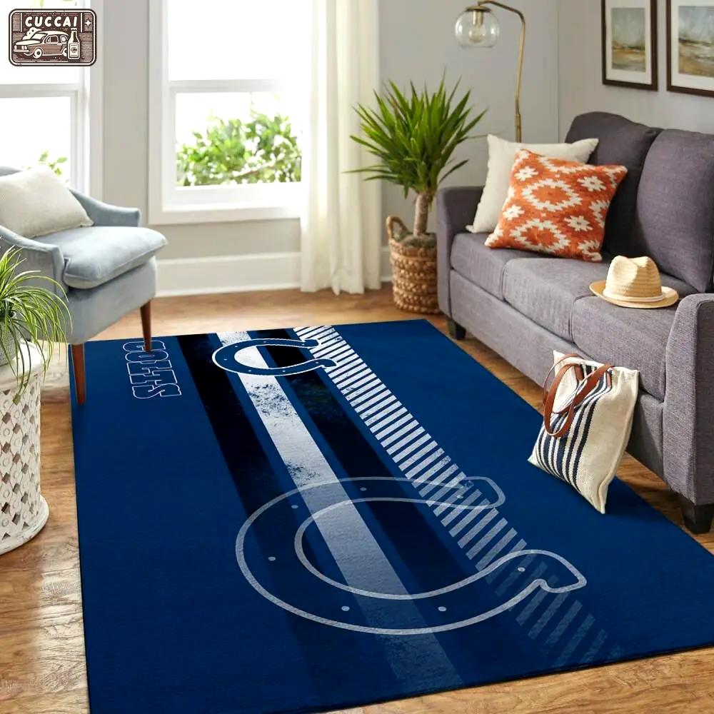 Indianapolis colts nfl living room carpet sports rug regtangle carpet Rectangle Rug