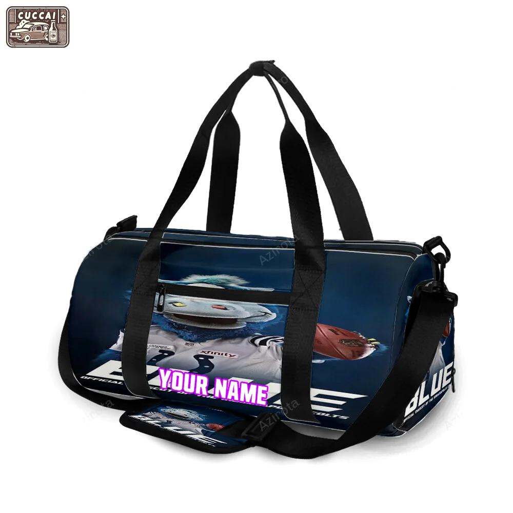 Indianapolis colts official mascot personalized name travel bag gym bag 1824 Travel Bag