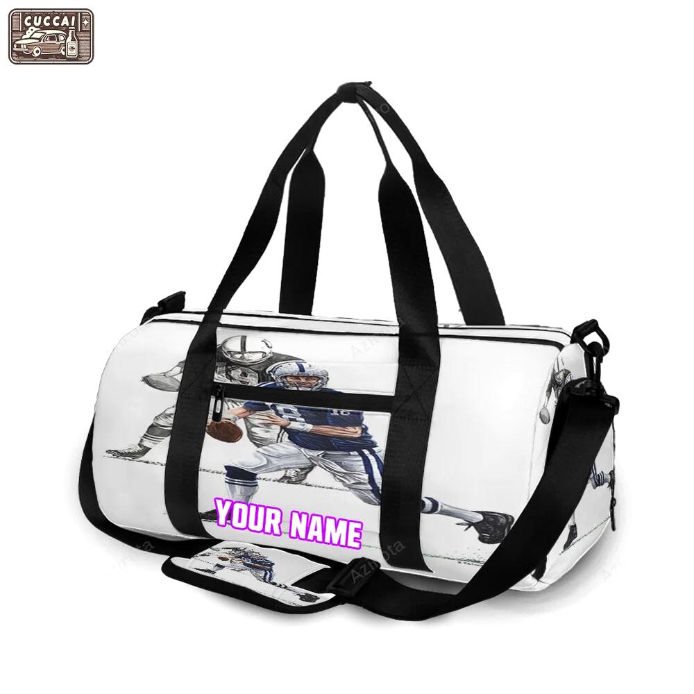 Indianapolis colts peyton manning2 personalized name travel bag gym bag 491 Travel Bag