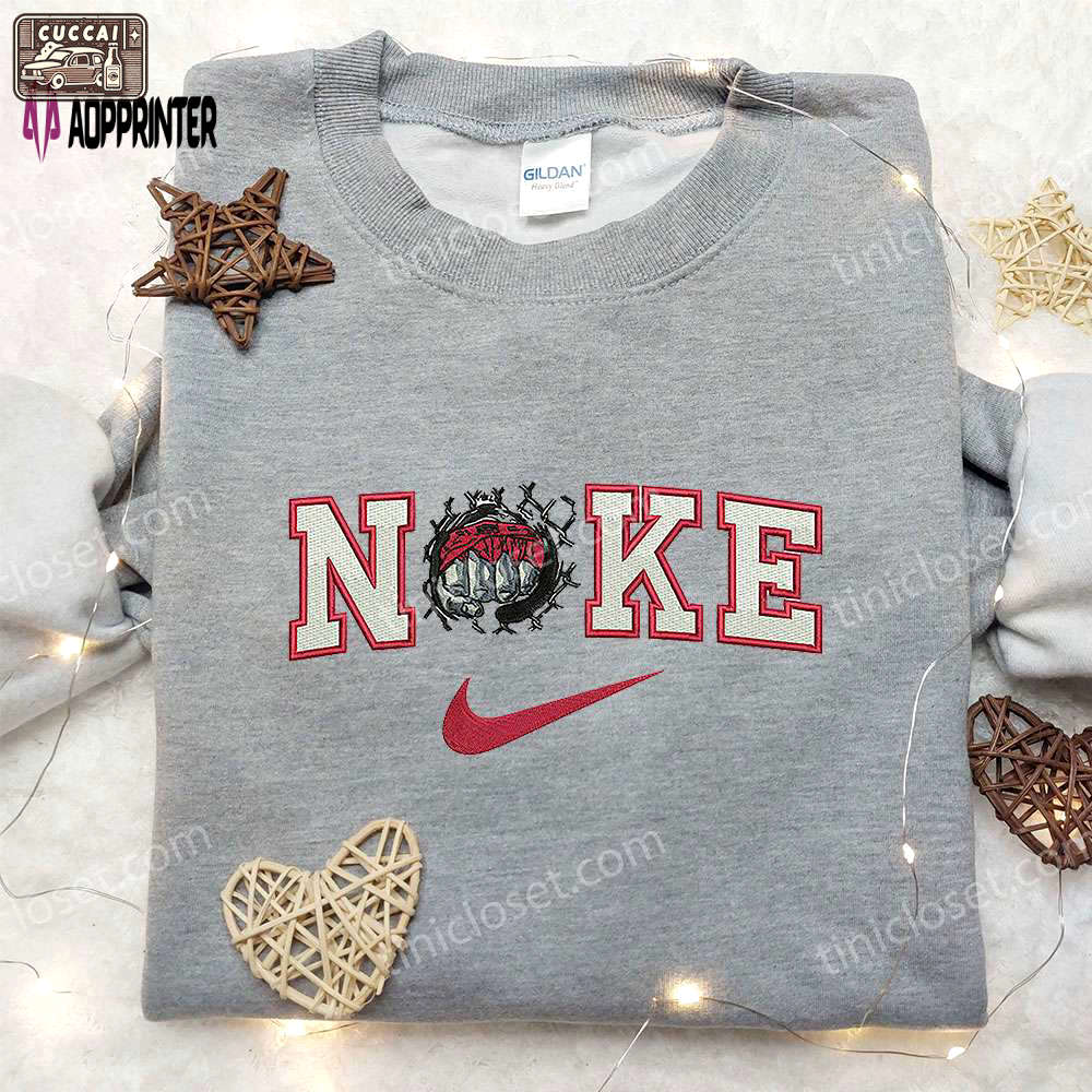 Iron fist mma x nike sweatshirt: best embroidered shirt perfect birthday gift Embroidered Shirt