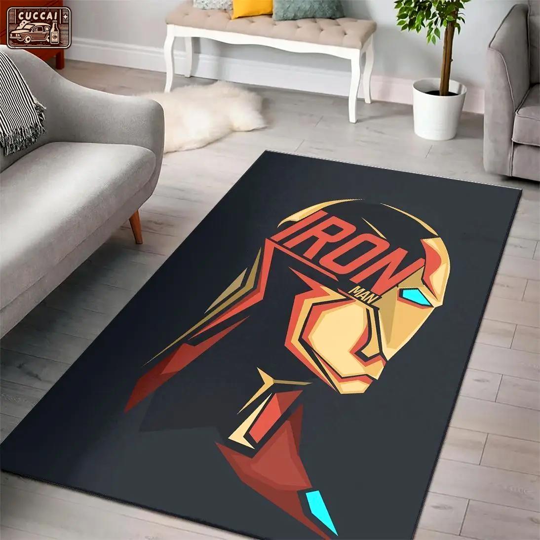 Iron man marvel superhero movies area rugs living room carpet rug regtangle Rectangle Rug