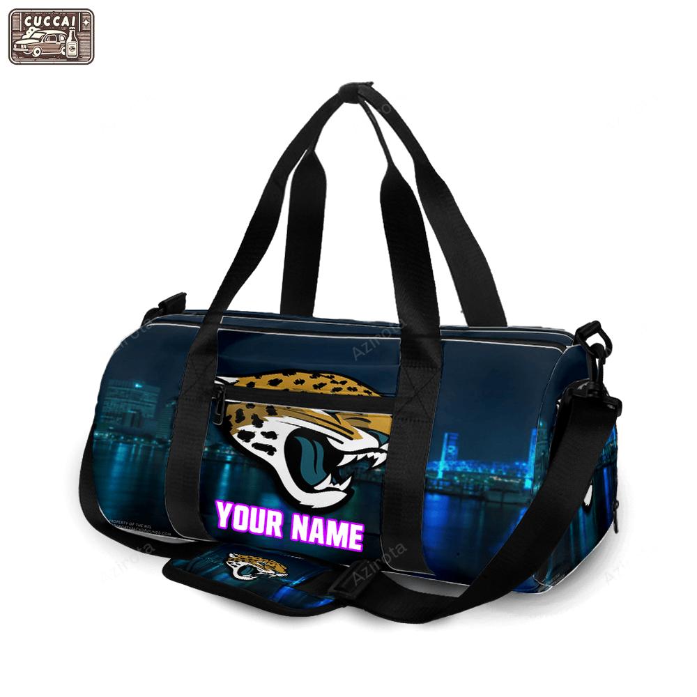 Jacksonville jaguars emblem city personalized name travel bag gym bag 260 Travel Bag