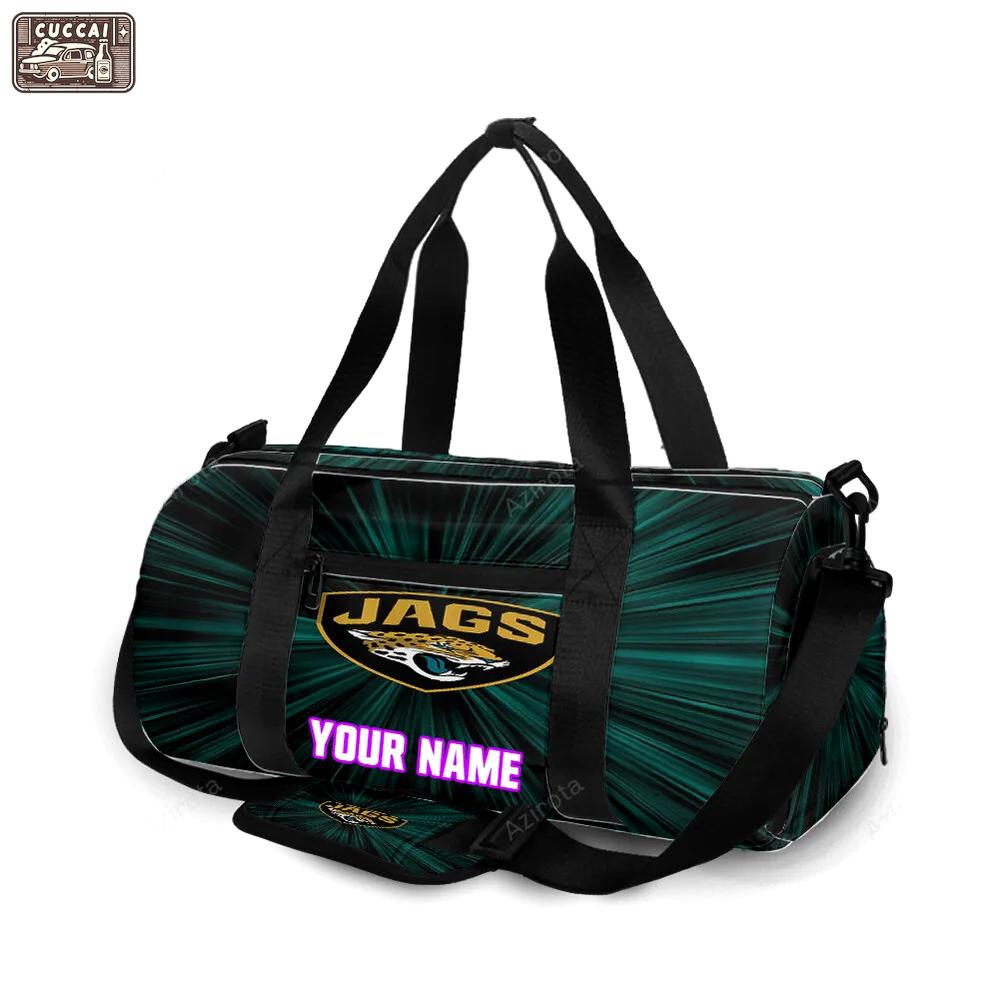 Jacksonville jaguars emblem v1 personalized name travel bag gym bag 2162 Travel Bag