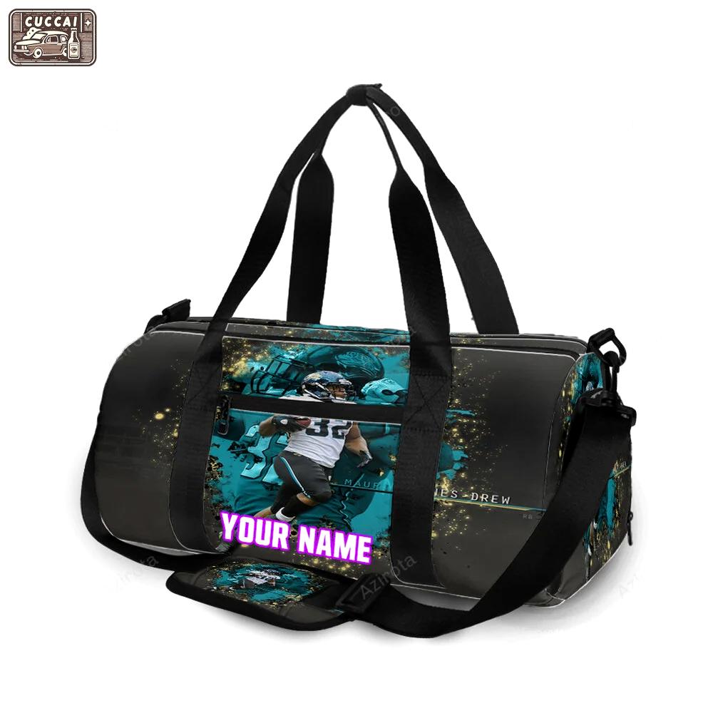 Jacksonville jaguars maurice john drew 32 personalized name travel bag gym bag 1987 Travel Bag